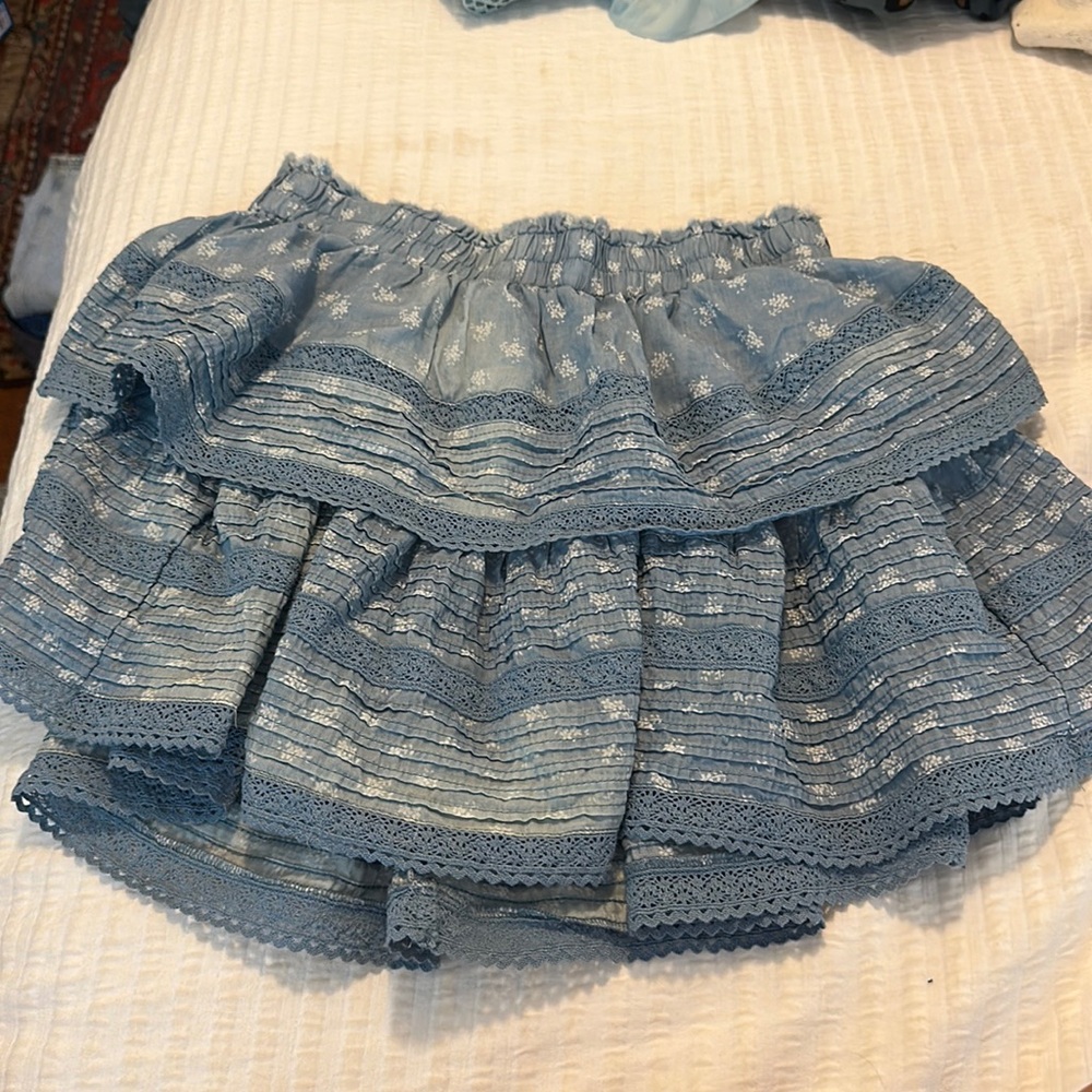 Aerie light blue ruffle skirt size Medium